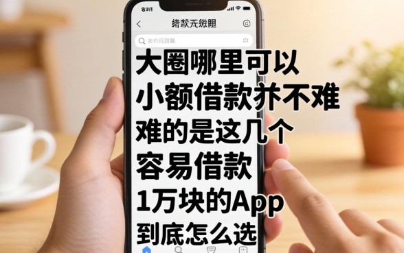我试了一圈才发现，手机哪里可以小额借款并不难，难的是这几个容易借款1万块的app到底怎么选