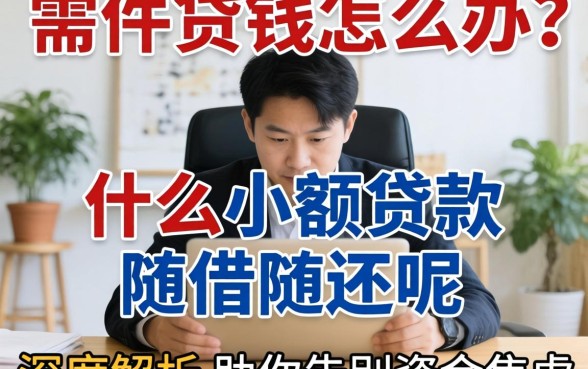 急需用钱怎么办？什么小额贷款随借随还呢？深度解析助你告别资金焦虑