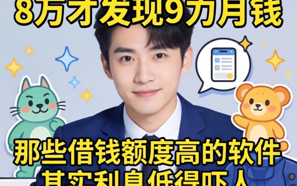 我借了8万才发现，那些借钱额度高的软件其实利息低得吓人