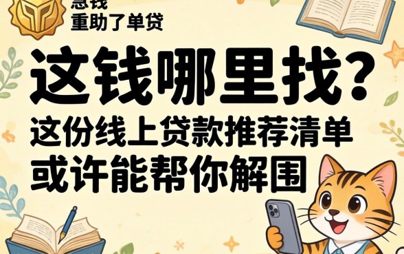 急需用钱哪里找？这份线上贷款推荐清单或许能帮你解围