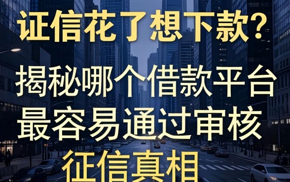 征信花了想下款？揭秘哪个借款平台最容易通过审核的征信真相