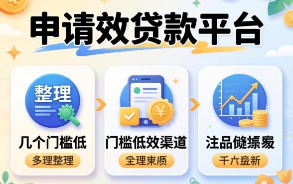 有没有容易申请的贷款平台？整理了几个门槛低的渠道