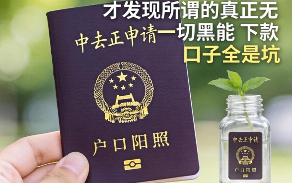 我拿着户口本去申请，才发现所谓的真正无视一切黑能下款口子全是坑