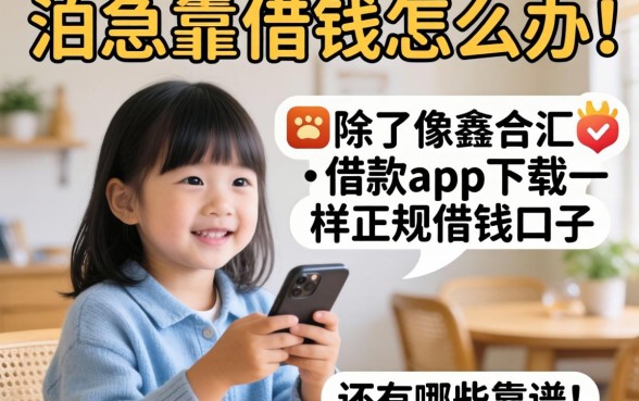 急需用钱怎么办？除了像鑫合汇借款app下载一样正规的借钱口子，还有哪些靠谱选择？