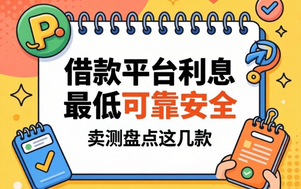 哪个借款平台利息最低最可靠安全？实测盘点这几款