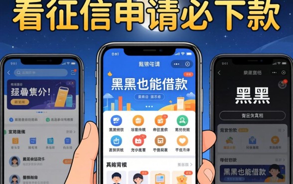 我试了那些不看征信申请必下款的平台，黑户也能借款的软件背后真相让人意外