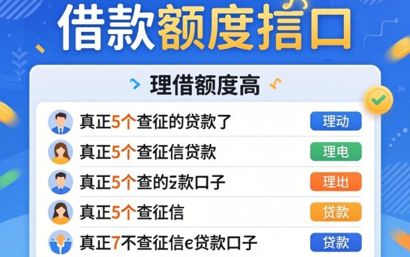 哪个网站借款额度高，理出5个真正不查征信的贷款口子
