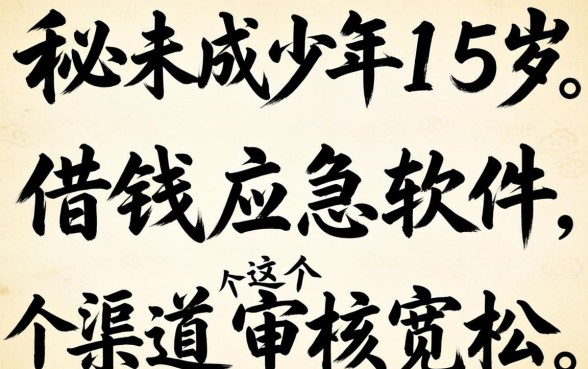 揭秘未成年15岁借钱应急软件，这几个渠道审核宽松