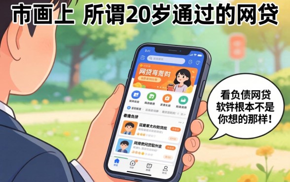 我试了市面上那些所谓20岁可通过的网贷，发现不看负债的网贷软件根本不是你想的那样