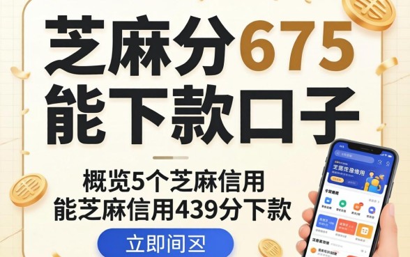 芝麻分675能下款的口子，概览5个芝麻信用439分下款的软件