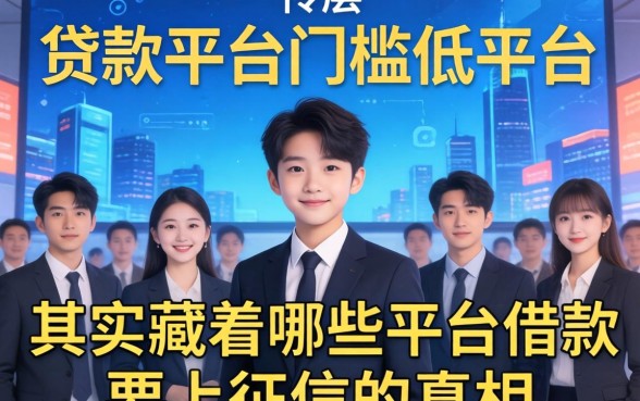 我发现新上线贷款平台门槛低平台背后，其实藏着哪些平台借款要上征信的真相
