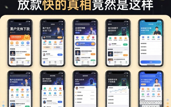 我试了十几款所谓黑户无条件下款的软件，发现放款快的真相竟然是这样