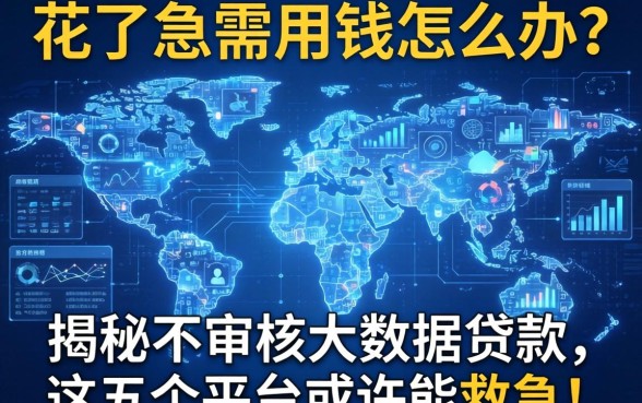 大数据花了急需用钱怎么办？揭秘不审核大数据的贷款，这五个平台或许能救急！