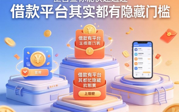 我实测了五个平台,发现那些宣称能快速通过的借款平台其实都有隐藏门槛