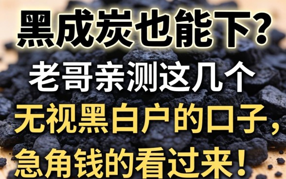 征信黑成炭也能下？老哥亲测这几个无视黑白户的口子，急用钱的看过来！