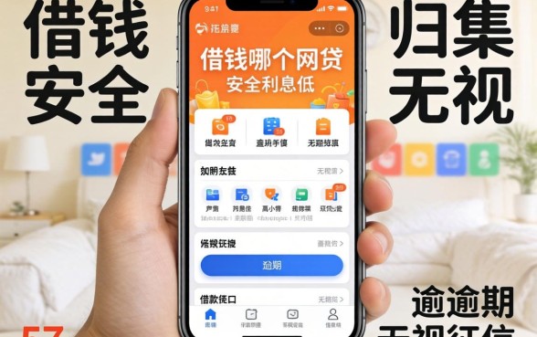 手机借钱哪个网贷安全利息低，归集5个无视当前逾期无视征信的借款口子