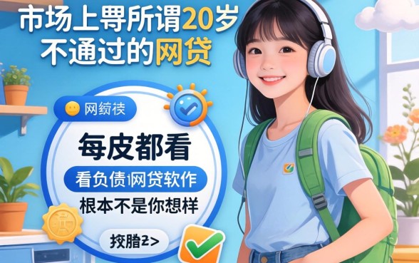 我试了市面上那些所谓20岁可通过的网贷，发现不看负债的网贷软件根本不是你想的那样