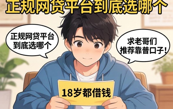 刚满18岁想借钱，正规网贷平台到底选哪个？求老哥们推荐靠谱口子！