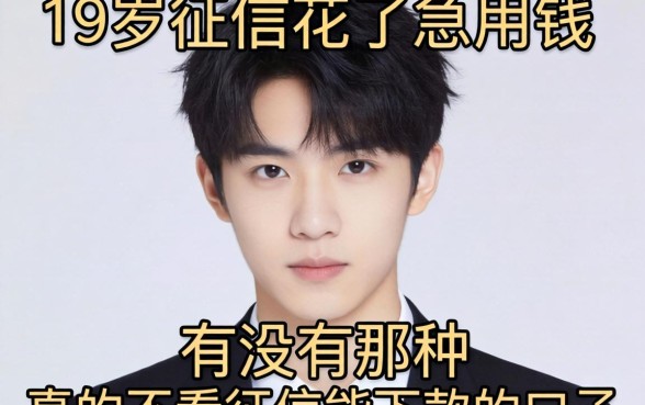 刚满19岁征信花了急用钱，有没有那种真的不看征信能下款的口子？