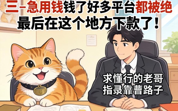 大三急用钱试了好多平台都被拒,最后在这个地方下款了,求懂行的老哥指点靠谱路子!