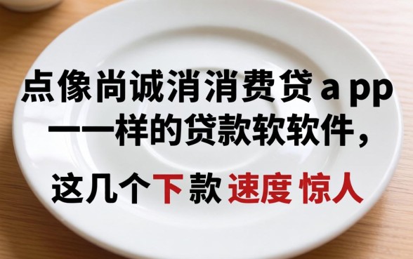 盘点像尚诚消费贷app一样的贷款软件，这几个下款速度惊人
