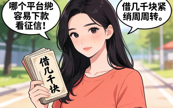 手头紧想借几千块周转,哪个平台容易下款不看征信?