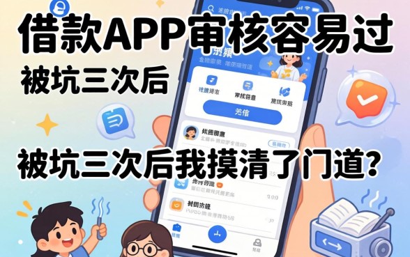 哪个借款app审核容易过?被坑三次后我摸清了门道