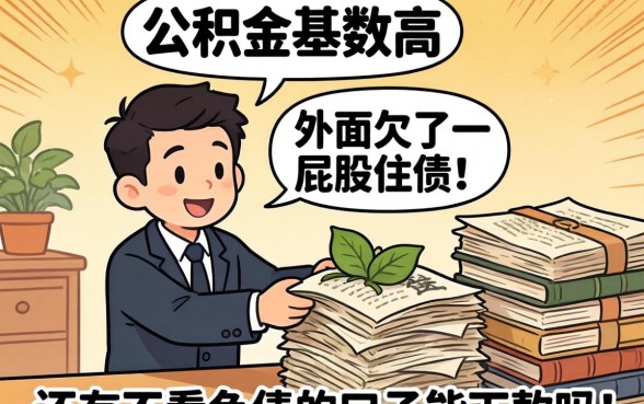 公积金基数高但外面欠了一屁股债,还有不看负债的口子能下款吗?