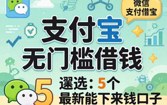 微信支付宝无门槛借钱，遴选5个最新能下来钱的口子