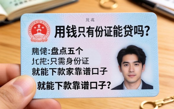 急用钱只有身份证能贷吗？盘点五个只需身份证就能下款的靠谱口子