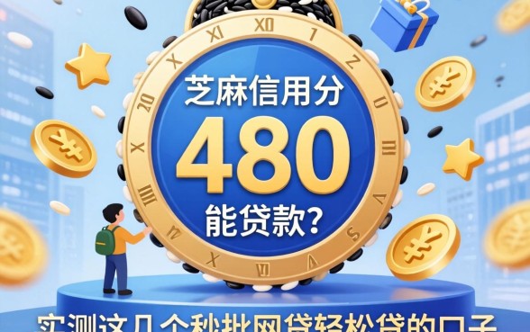 芝麻信用分480能贷款吗，实测这几个秒批网贷轻松贷的口子