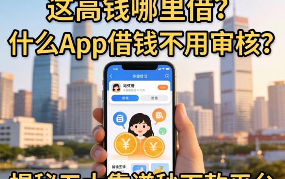 急需用钱哪里借？什么app借钱不用审核？揭秘五大靠谱秒下款平台