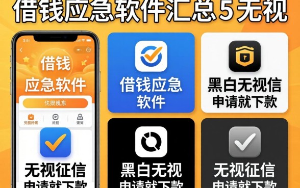 18借钱应急软件，汇总5个无视黑白无视征信申请就下款的平台