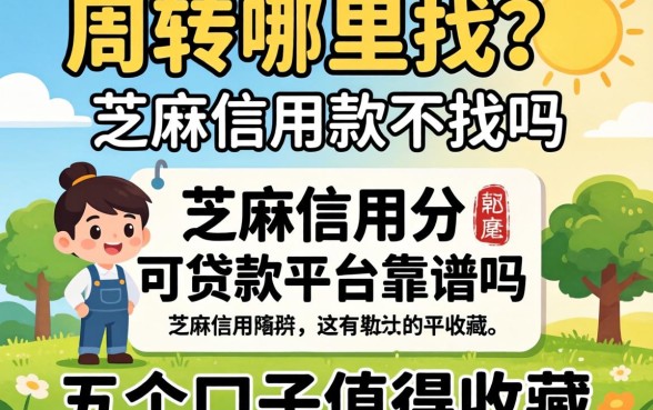 急需周转哪里找？芝麻信用分可贷款平台靠谱吗？这五个口子值得收藏