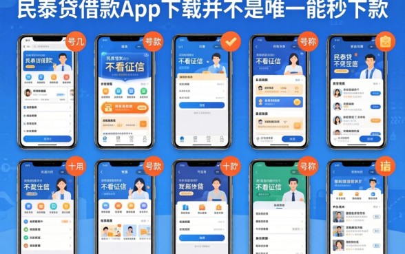我试了十几款号称不看征信的软件，发现民泰贷借款app下载并不是唯一能秒下款的路子