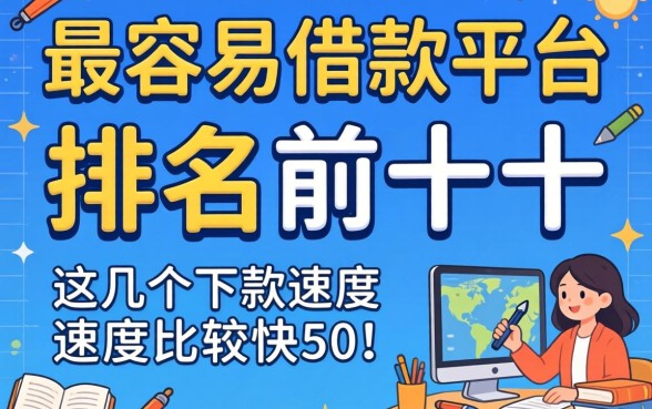 盘点最容易的借款平台排名前十，这几个下款速度比较快