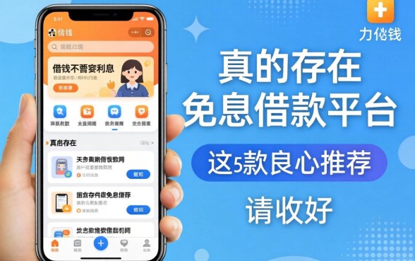 哪里借钱不需要利息的软件有哪些？真的存在免息借款平台吗？这五款良心推荐请收好