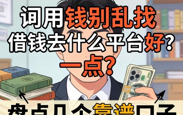 急用钱别乱找,借钱去什么平台好一点?盘点几个靠谱口子