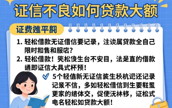 征信不良如何贷款大额，详细阐述5个轻松借款无征信记录的平台