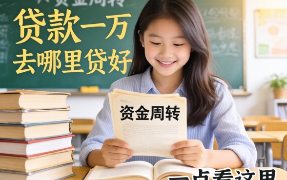 急需资金周转？贷款一万去哪里贷好一点看这里