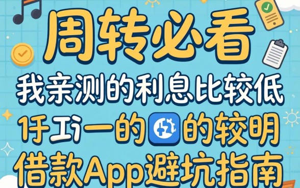 做生意周转必看:我亲测的利息比较低的借款app避坑指南