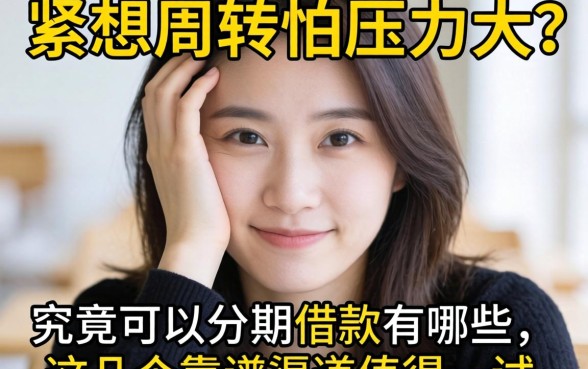 手头紧想周转却怕压力大？究竟可以分期的借款有哪些？这几个靠谱渠道值得一试