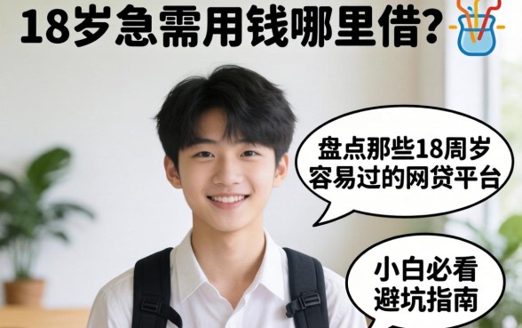 刚满18岁急需用钱哪里借？盘点那些18周岁容易过的网贷平台，小白必看避坑指南
