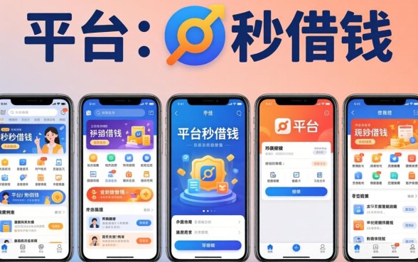 哪个平台可以秒借钱,陈列五个手机上可以借钱的平台