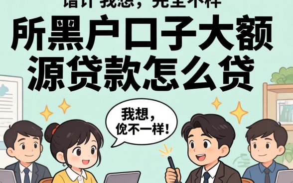 我试了所谓的黑户口子大额贷款怎么贷，结果和我想的完全不一样