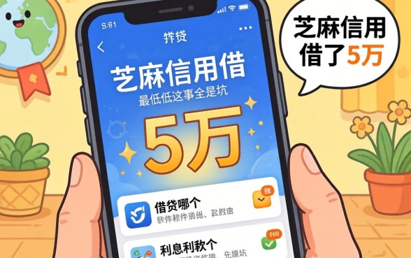 我用芝麻信用借了5万，发现手机借钱哪个软件利息最低这事全是坑