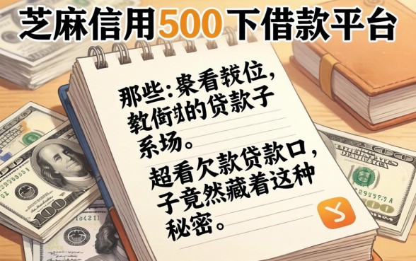 我翻遍了芝麻信用500以下借款平台，发现那些不看欠款的贷款口子竟然藏着这种秘密
