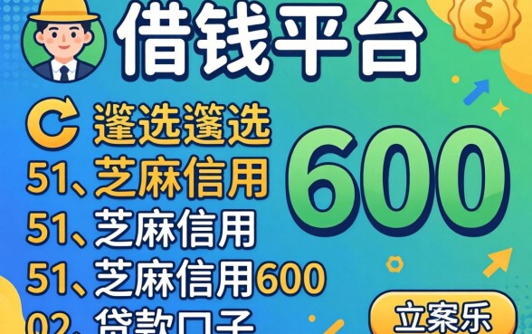有没有哪些借钱平台，遴选5个芝麻信用600贷款口子