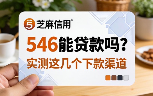 芝麻信用546能贷款吗？实测这几个下款渠道