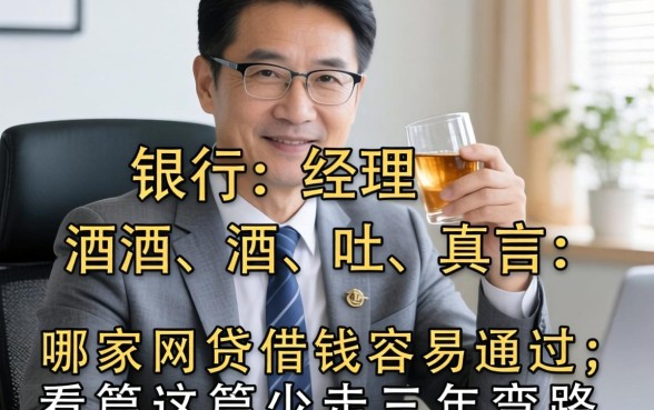 银行经理酒后吐真言：哪家网贷借钱容易通过，看完这篇少走三年弯路